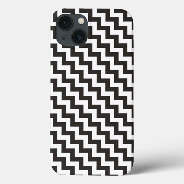 Preto White Diagonal Chevrons iPhone 6 Xtreme Case (Verso)