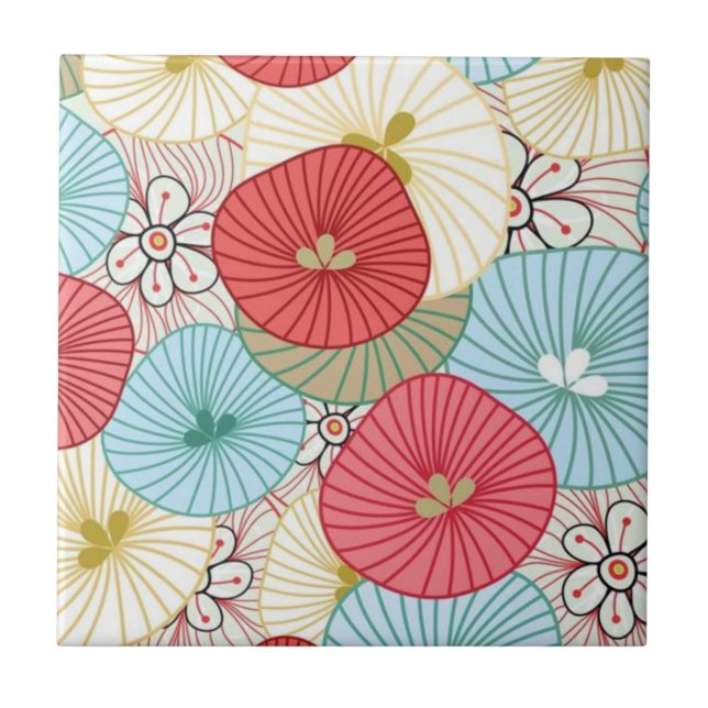 Pretty Abract Colorful Busy Floral Pattern (Frente)