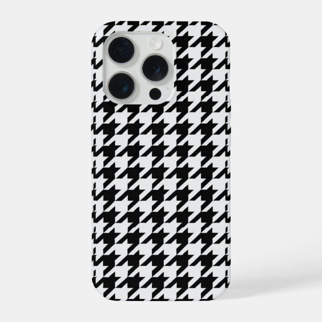 Pretty Black White Houndstooth  (Verso)