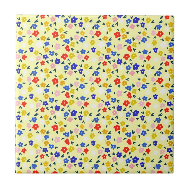 Pretty Dainty Cute Floral on Pastel Yellow (Frente)