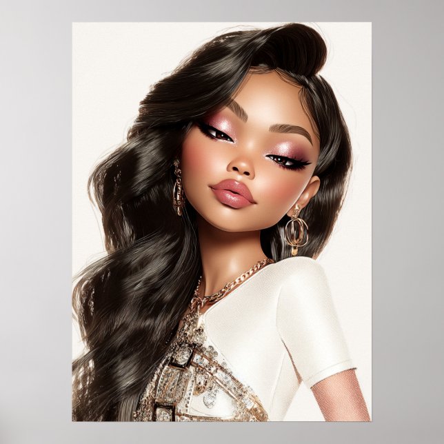 Pretty Girl Print, Value Poster Paper (Semi-Gloss) (Frente)