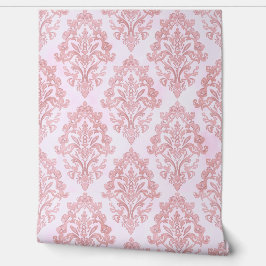 Pretty in Pink Victorian Damask Watercolor Pattern