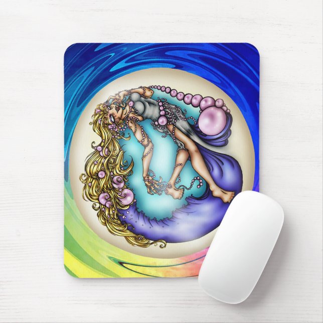 Pretty Little Pearl Mouse Pad (Com mouse)