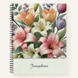 Pretty Pink Orange Watercolor Floral