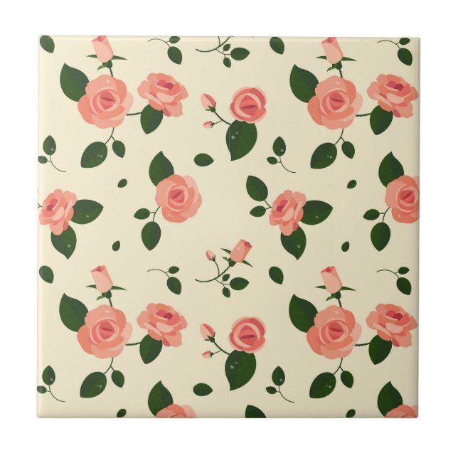 Pretty Pink Roses Pastel Pink Pattern (Frente)