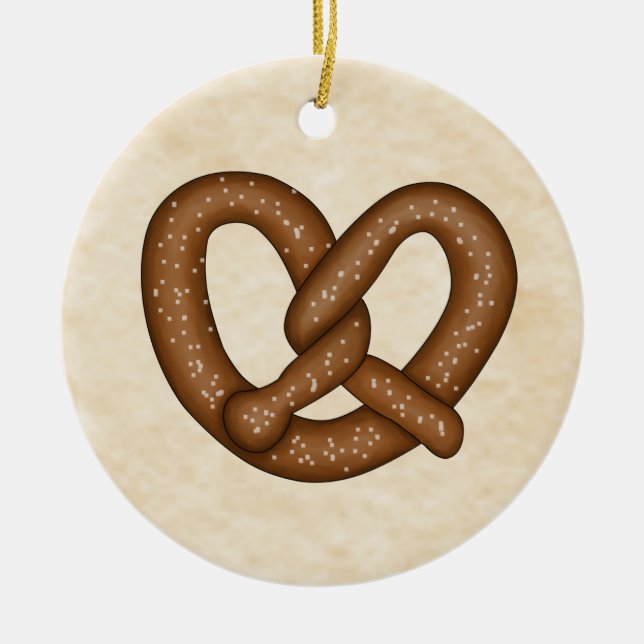 Pretzel com Ornamento Beige Bkgd (Frente)