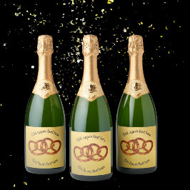 Pretzels Duplos: Pão Cortado em Falso Dourado pers