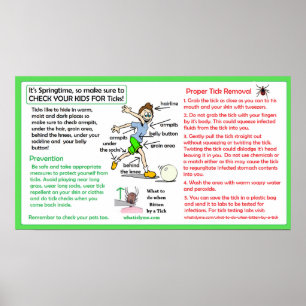 Prevenção da doença de Lyme com Poster de remoção 