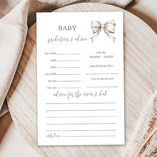 Previsão de bebê de Arco branco e cartão de jogo d (Criador carregado)