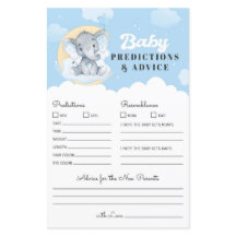 Previsão de Bebê de Elefante Azul e Jogo de Consel