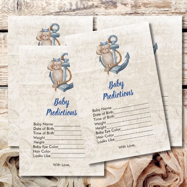 Previsão de Bebês Ahoy É um Tema Náutico Menino (Criador carregado)