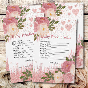 Previsão De Bebês Brilho E Brilho Rosa Brilhante