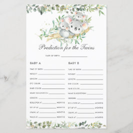 Previsão de Bebês Coalas para Atividade de Gêmeos