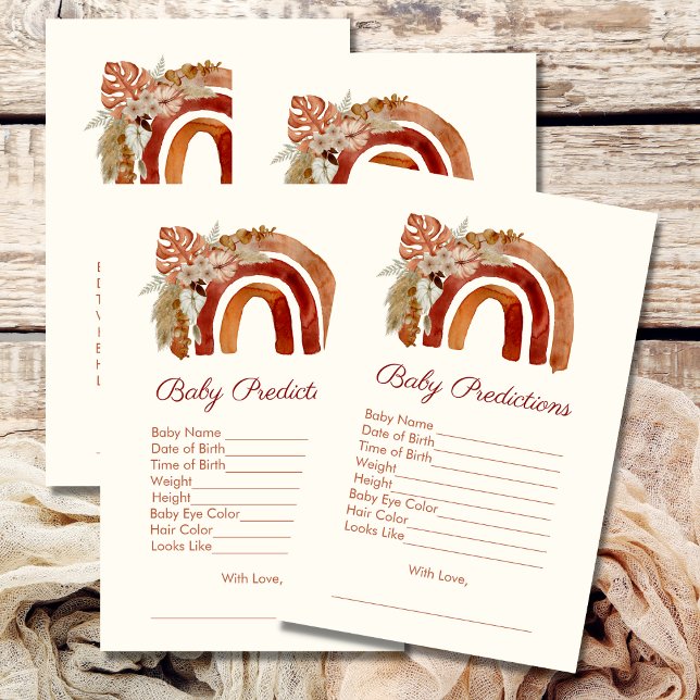 Previsão de Bebês Terracotta Boho Arco Tropical (Criador carregado)