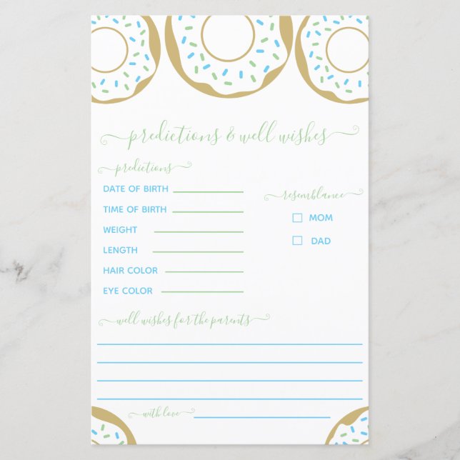 Previsão de Donut Polvilhado Com Amor & Desejos Si (Frente)