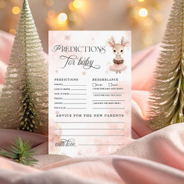 Previsão de veados de inverno para cartão de bebê