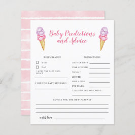 Previsão e placa de conselho do bebê Sorvete rosa
