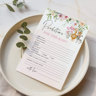 Previsões de animais Floral safari para bebês