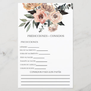 previsões de chás de fraldas em espanhol