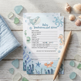 Previsões e conselhos para bebês sob o mar bebê sh