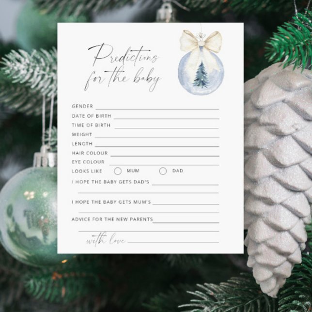 Previsões e conselhos para o bebê bola de Natal (Criador carregado)