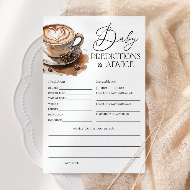 Previsões e Dicas de Bebê Café Chá de Bebê (Criador carregado)