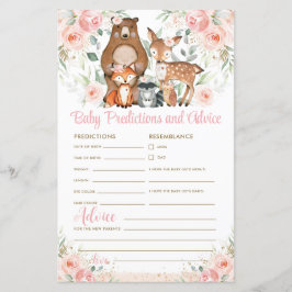 Previsões e Dicas de Bebê de Animais da Floresta F