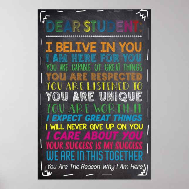 Prezado Poster do estudante (Frente)