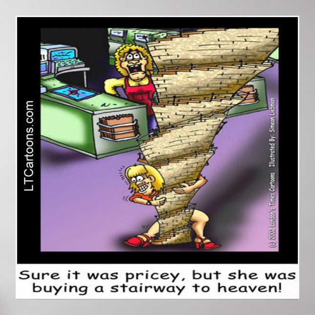 Pricey Heavenly Stairway Poster por Rick London (Frente)