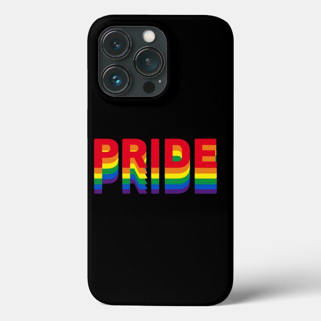 Pride lgbt lgbtq gay arco-íris preto (Verso)