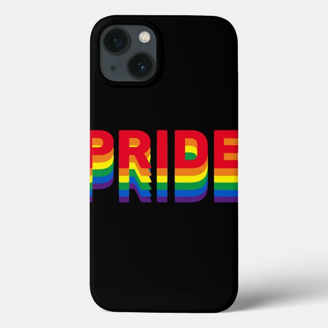 Pride lgbt lgbtq gay arco-íris preto (Verso)