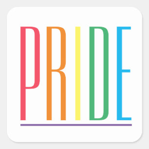 PRIDE pequenos adesivos quadrados