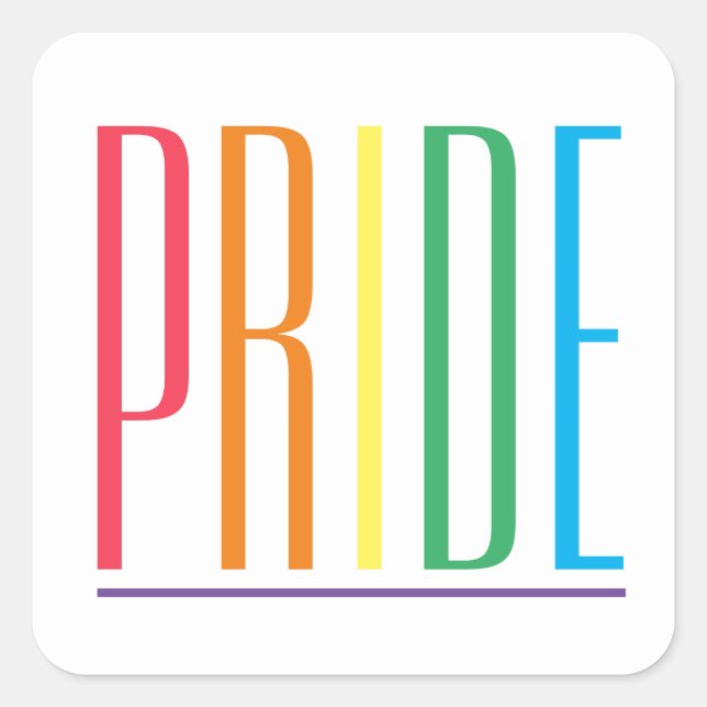 PRIDE pequenos adesivos quadrados (Frente)