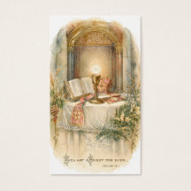 Priest Ordination Altar Eucharist Vintage Prayer