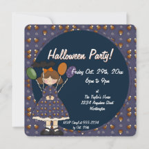 Prim Halloween Garota Convite de festas 3