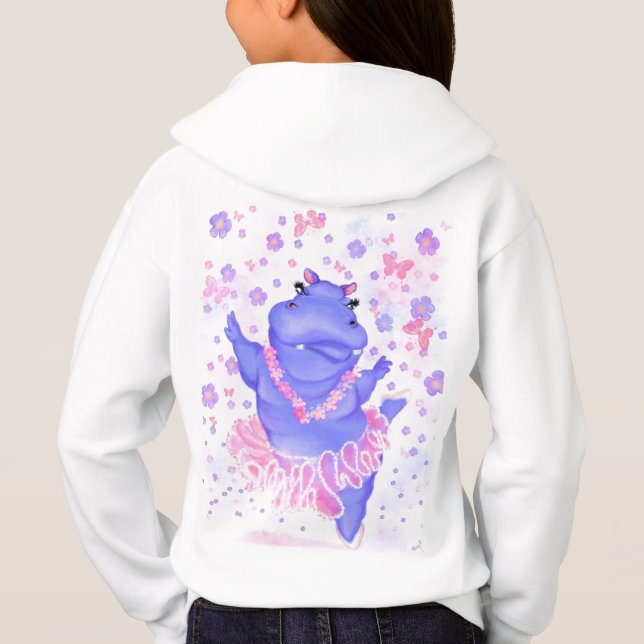 Prima Ballerina Hippo Funny Hoodie (Verso)