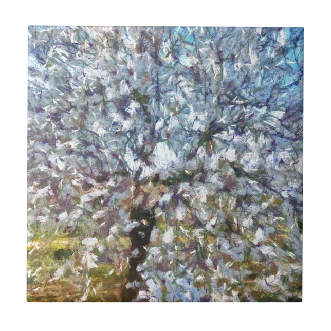 Primavera Almond Blossom Trabalho de arte de Point (Frente)