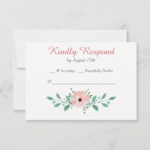 Primavera azul cor-de-rosa RSVP Wedding floral