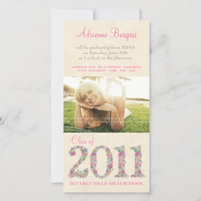 Primavera Blossoms Classe de Cartões de fotos de G (Frente)