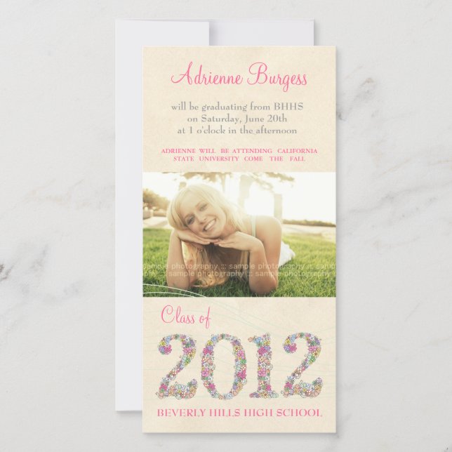 Primavera Blossoms Classe de Cartões de fotos de G (Frente)