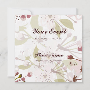 Primavera Cherry Blossoms Convite 5.25 x 5.25