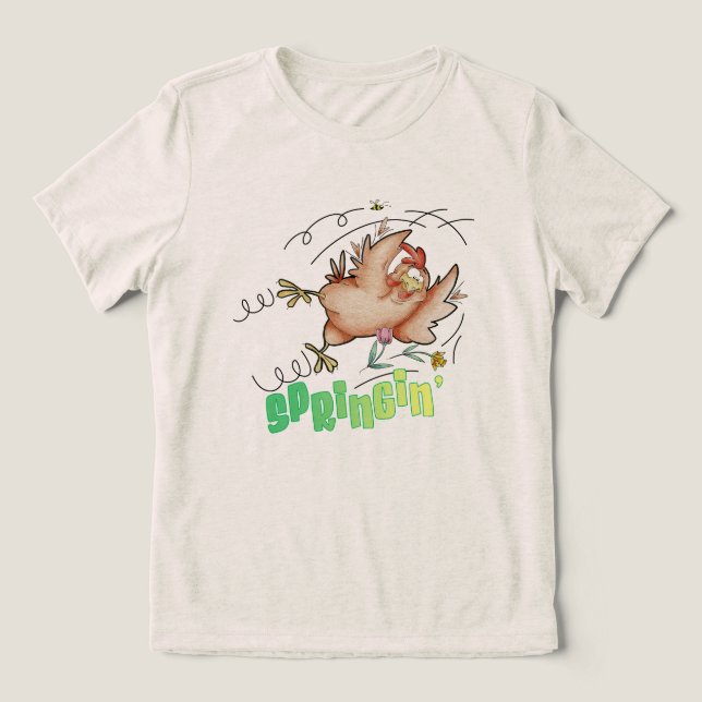Primavera Chicken dames tri-blen soft tee (Design frontal)