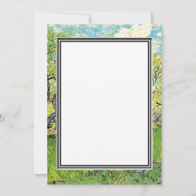 primavera, convite de casamento de verão. van Gogh (Frente)