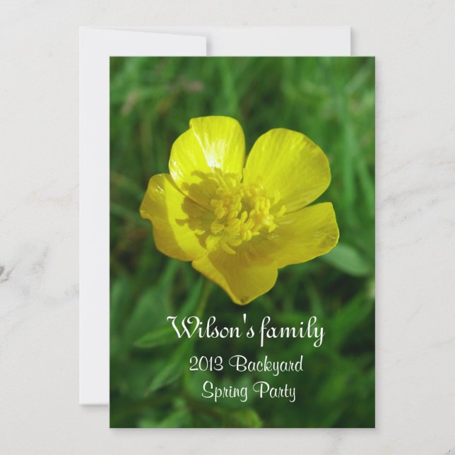 Primavera, convite de festas de quintal de verão (Frente)