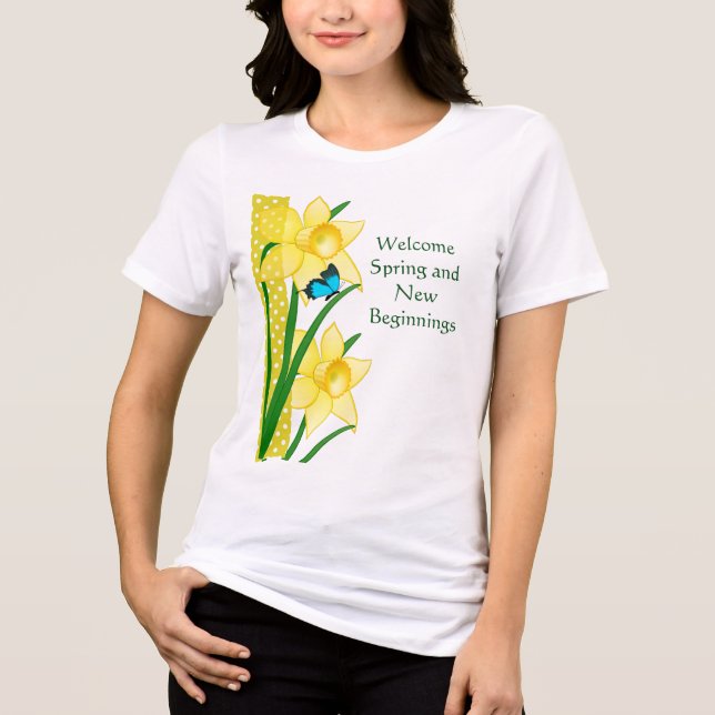Primavera Daffodils de boas-vindas (Frente)