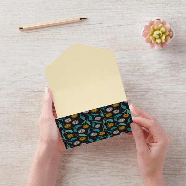 Primavera Dandelion Flores e Folhas Design (Video)