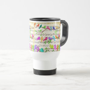 Primavera de Caneca de viagem de Aves Musicais Col