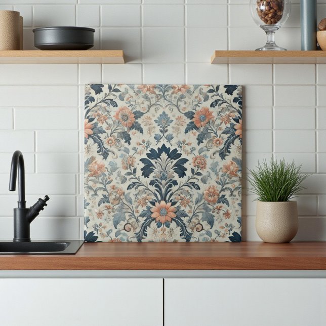 Primavera de Elegante Floral de Aquarela (Watercolor Floral Elegant Spring Design Ceramic Tile)