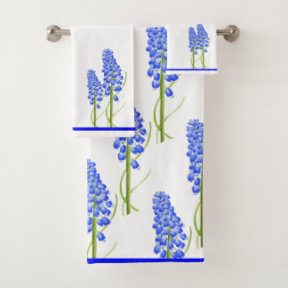 Primavera de terra num conjunto de toalhas de banh