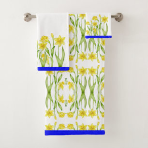 Primavera de terra num conjunto de toalhas de banh